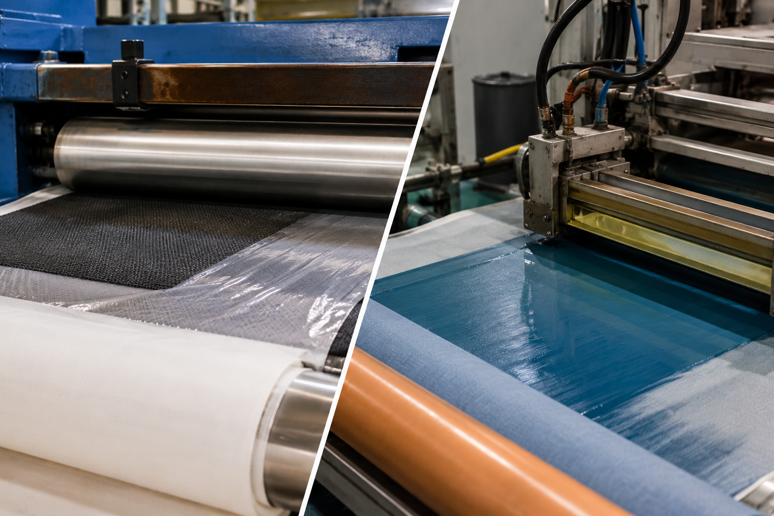 Hot melt lamination process vs solvent coating fabric