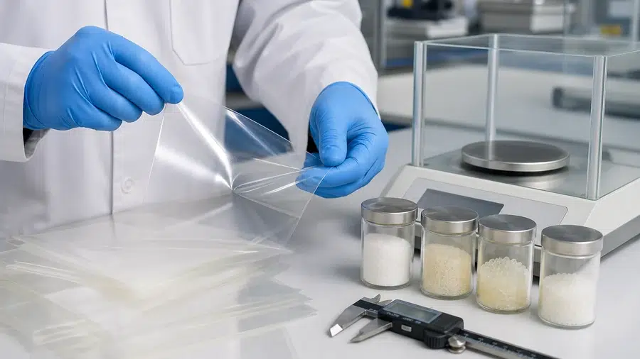 Reliable quality inspection for adhesive film and granules