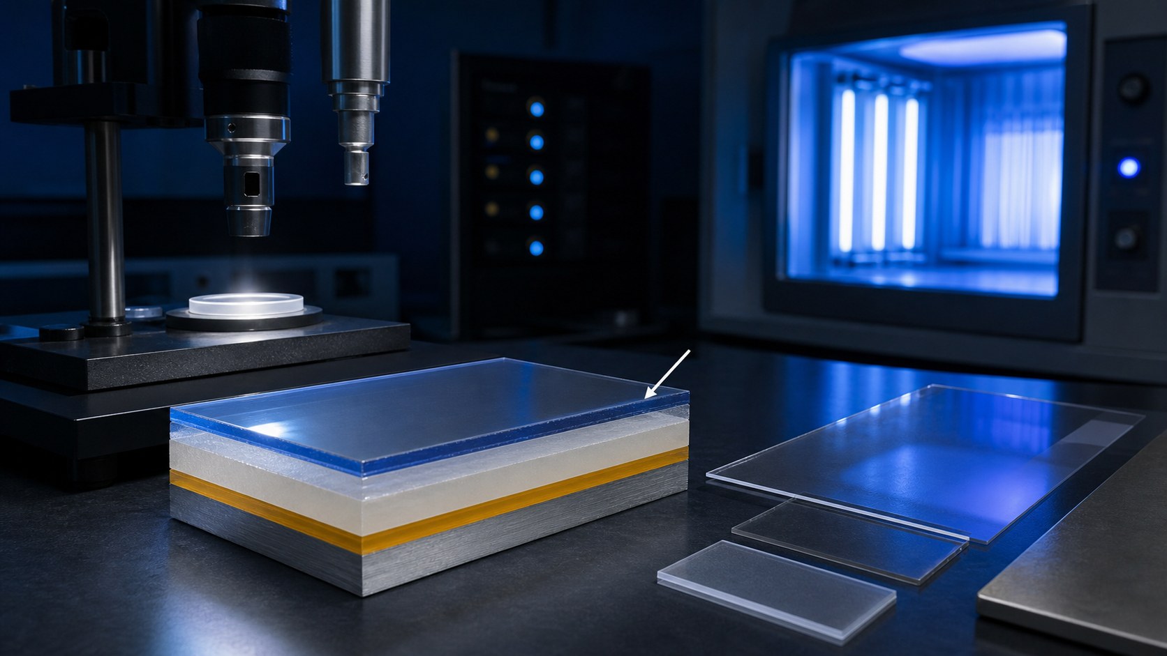 Gate 4 TPU laminate layer threshold and haze test setup
