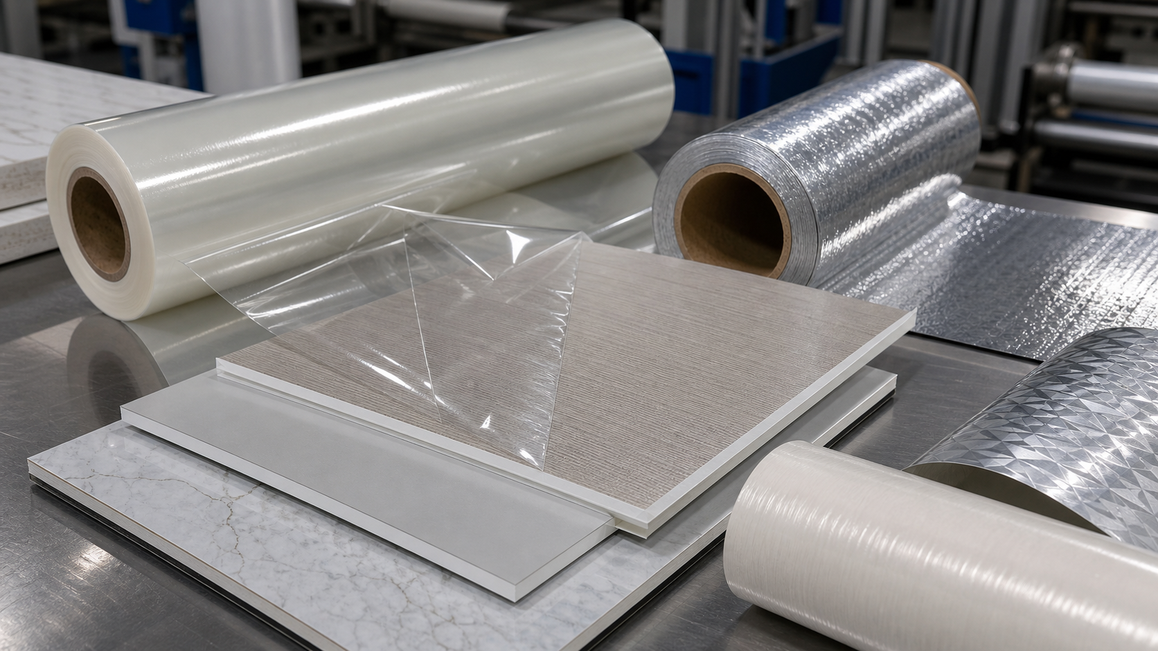 Packaging and building decoration laminates bonded with polyester TPU film