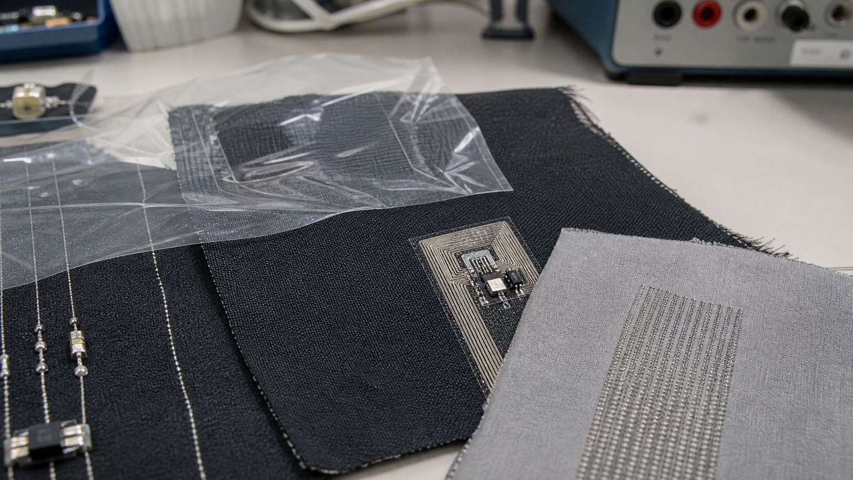 Polyether TPU film laminated with wearable sensor and e-textile materials