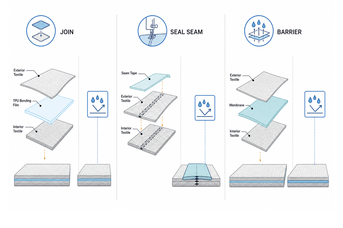 Bonding Film Is Not Automatically Waterproof Seam Tape — Teng Yang