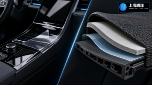 Automotive interior TPU film protection versus bonding layers