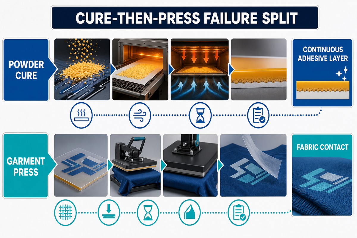 Separate Powder Curing from Garment Heat Pressing — Tengyang