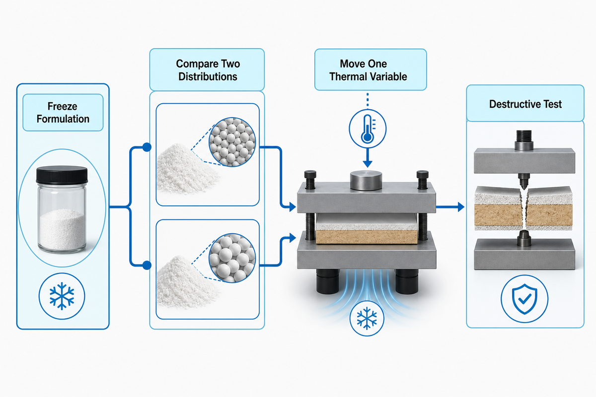 How particle size changes melt timing within a fixed chemistry — Teng Yang