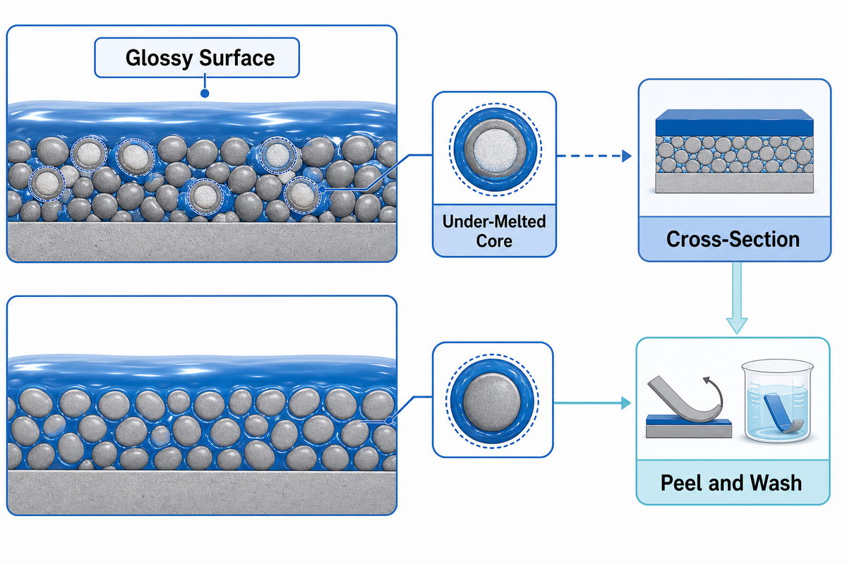 The Core-Melt Gap: why a glossy bond can still fail the wash — Teng Yang