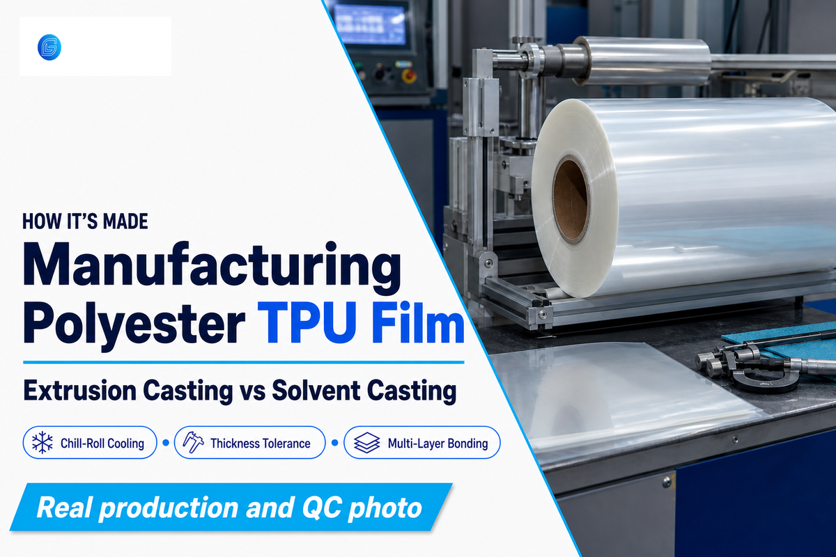 Polyester TPU film extrusion casting and quality control