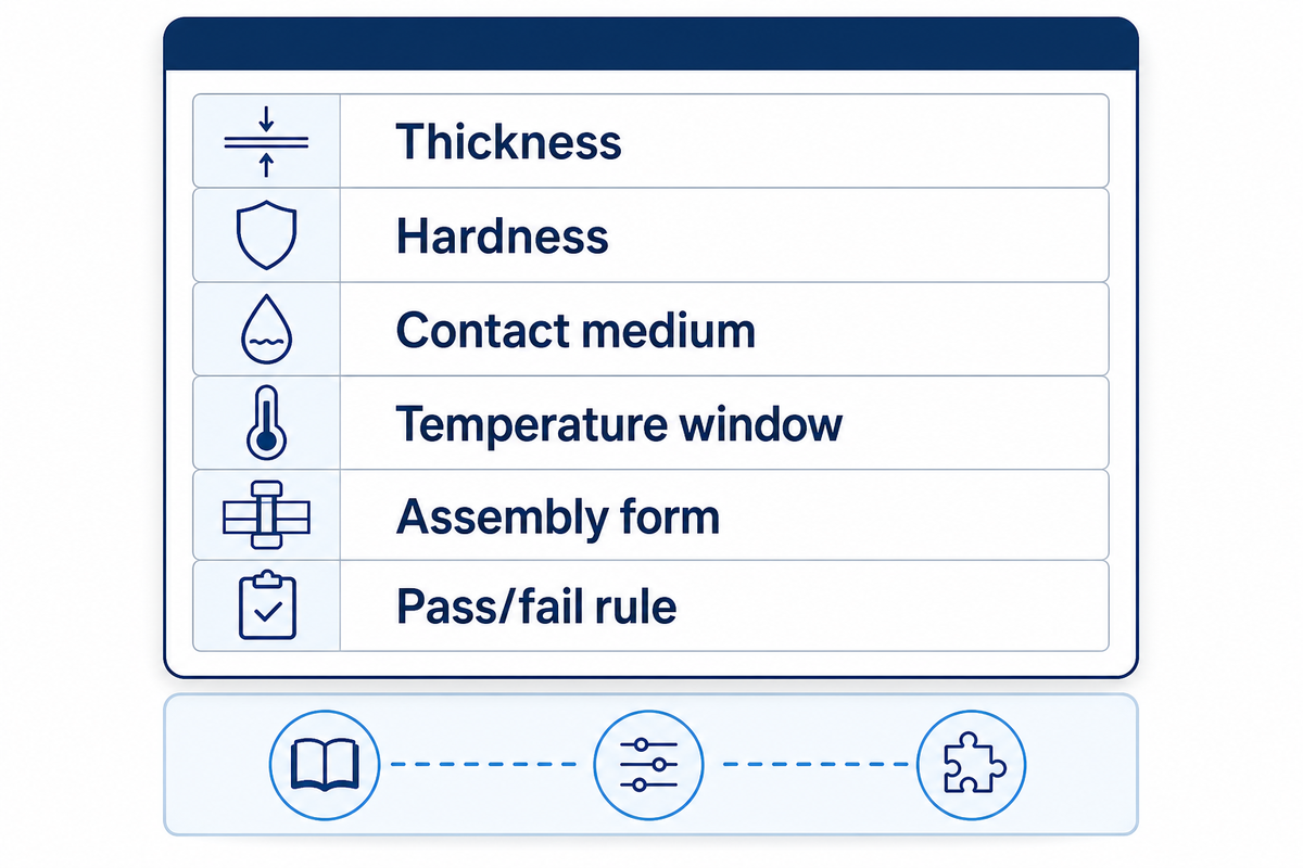 From Evidence to Specification: Hand Off Conditions, Not a Material Name — Tengyang
