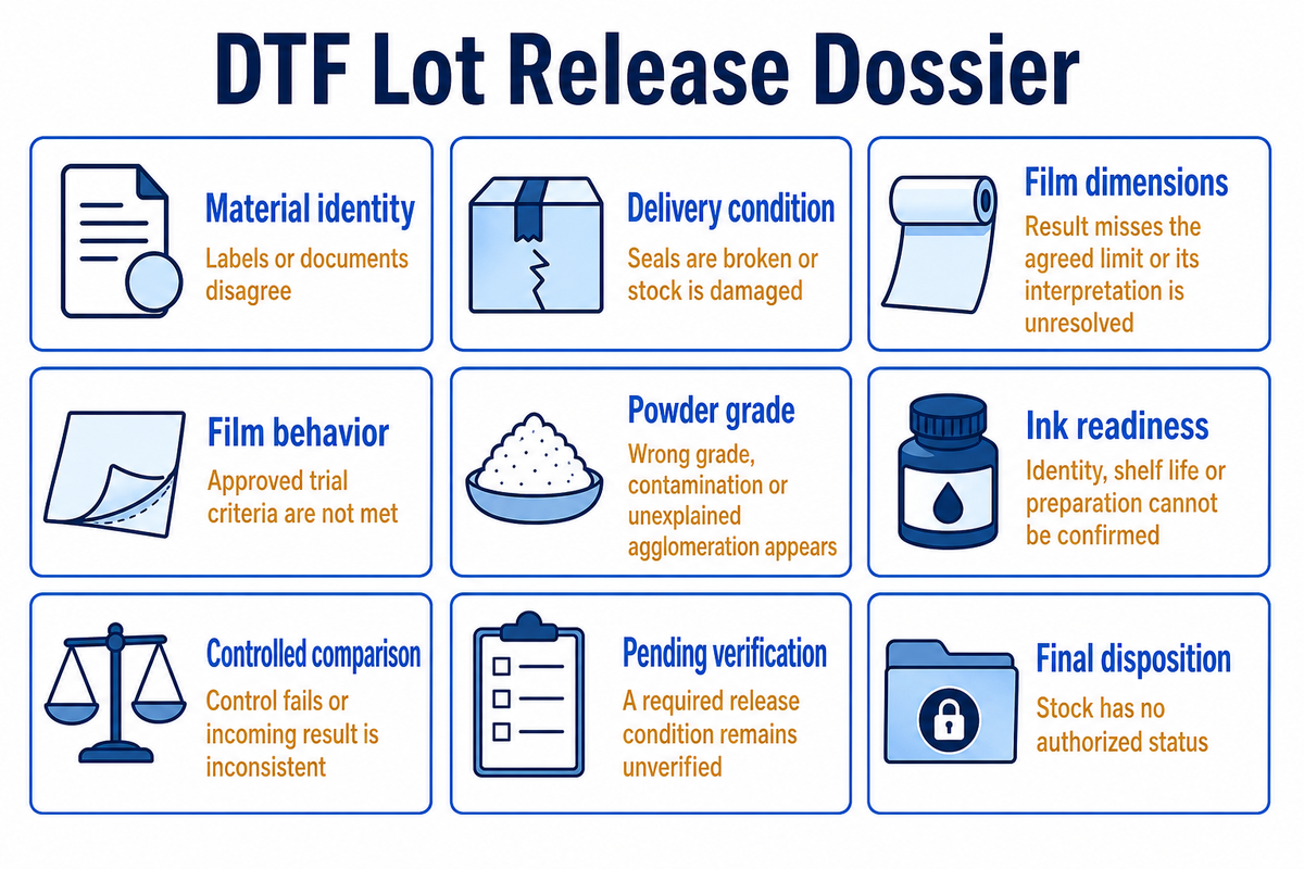 DTF materials incoming inspection checklist at a glance — Teng Yang
