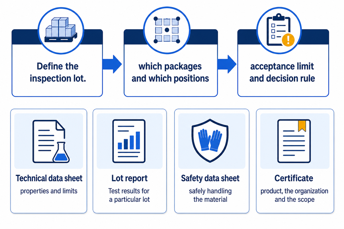 Agree the lot specification and sampling plan before delivery — Teng Yang