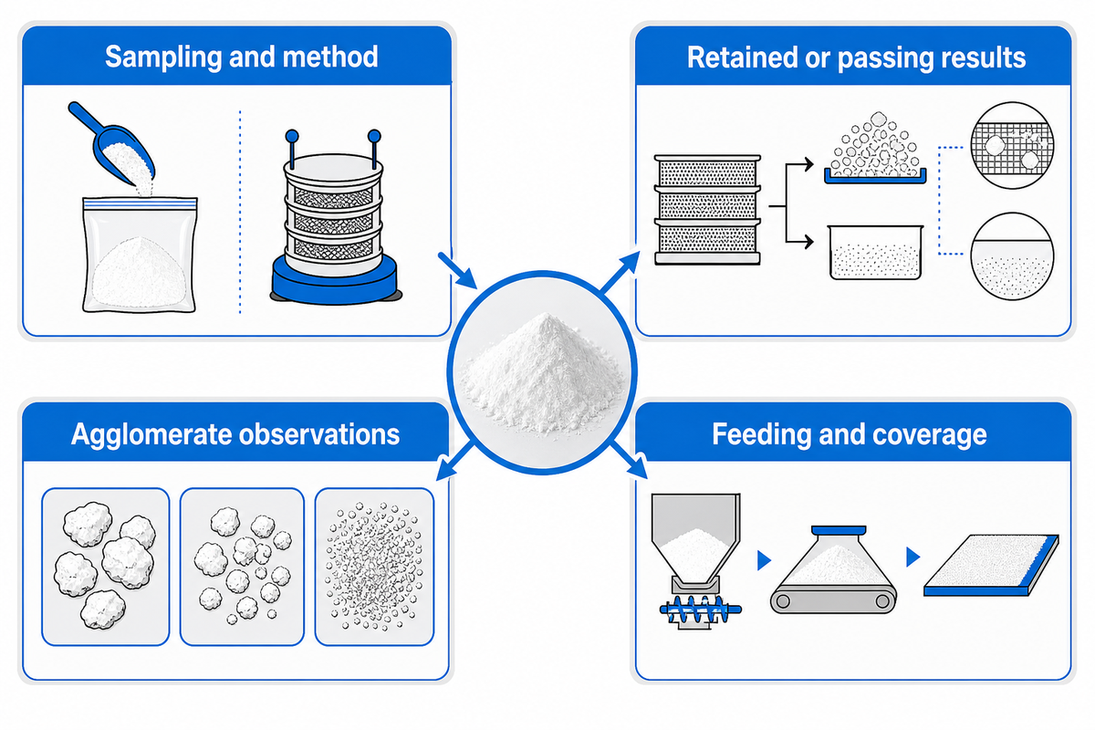 Particle-size distribution affects EVA powder feeding, coverage, agglomerates and heat-through
