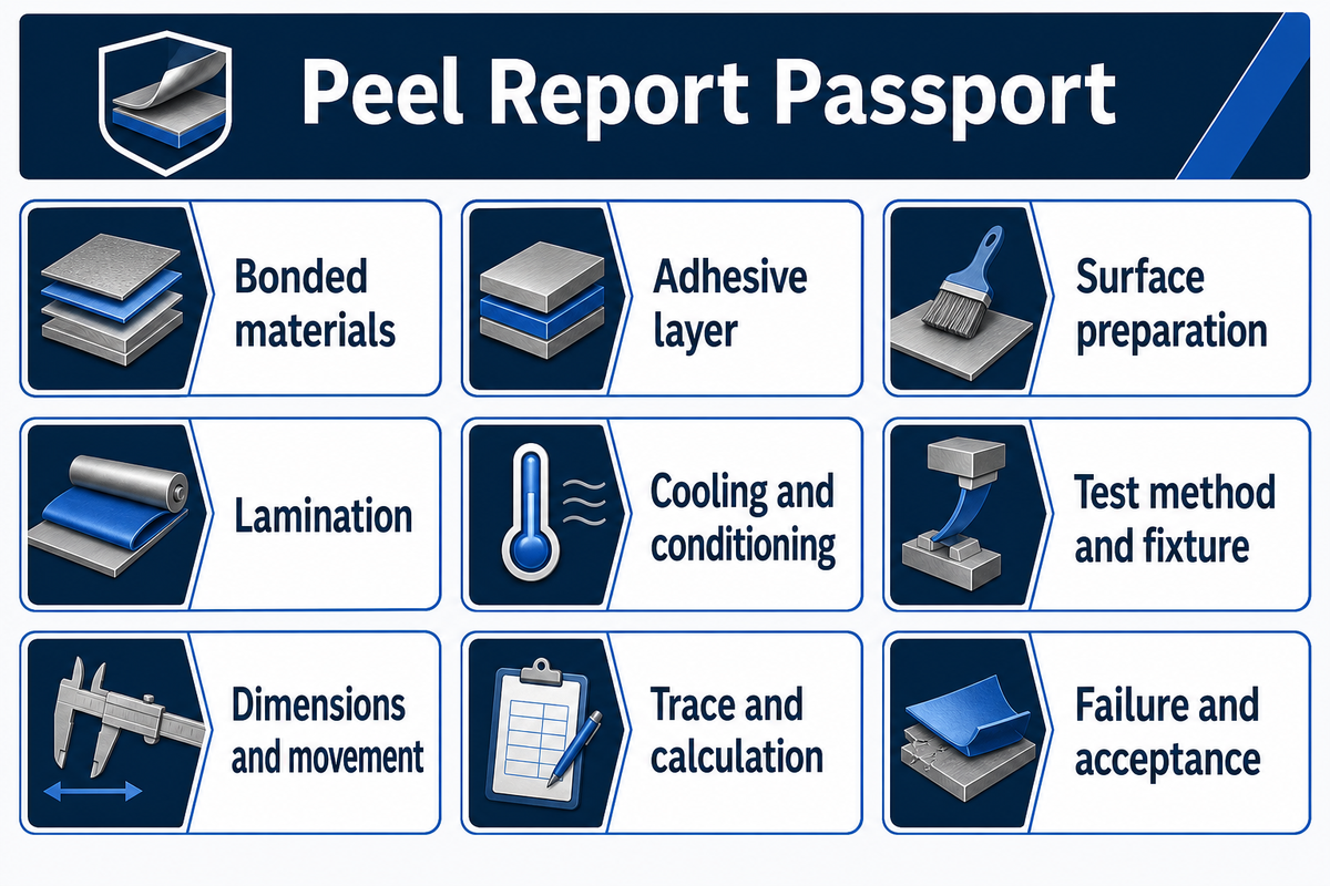 The editorial Peel Report Passport connects nine record groups; it does not replace a customer's acceptance specification.