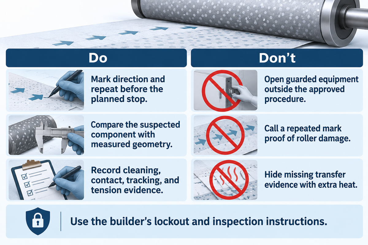 Preserve mechanical evidence and follow the builder's inspection procedure; article's corrective-action guidance.