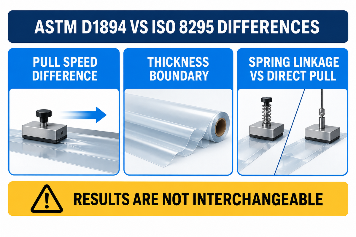 ASTM D1894 vs ISO 8295: Standard Test Parameters for Plastic Film and Sheeting — Teng Yang