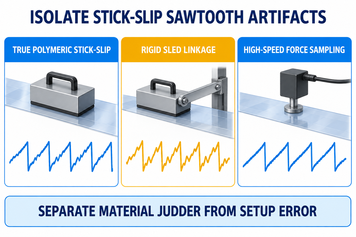 Diagnosing Stick-Slip Sawtooth Curves and Viscoelastic Test Artifacts — Teng Yang