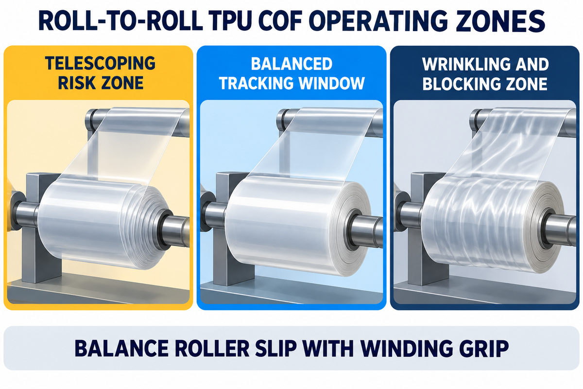 How TPU Film COF Controls Roll-to-Roll Converting, Web Tracking, and Blocking — Teng Yang