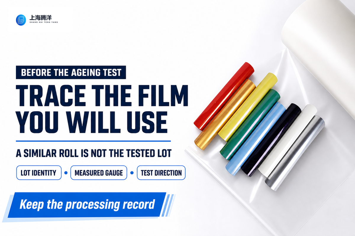 Match lot, thickness and test direction to production-intent film; ASTM D882 identifies comparison variables.