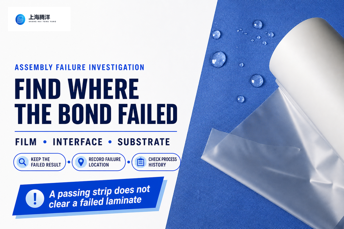 Locate the film, interface or substrate failure; ISO 10365 names bonded-assembly failure patterns.