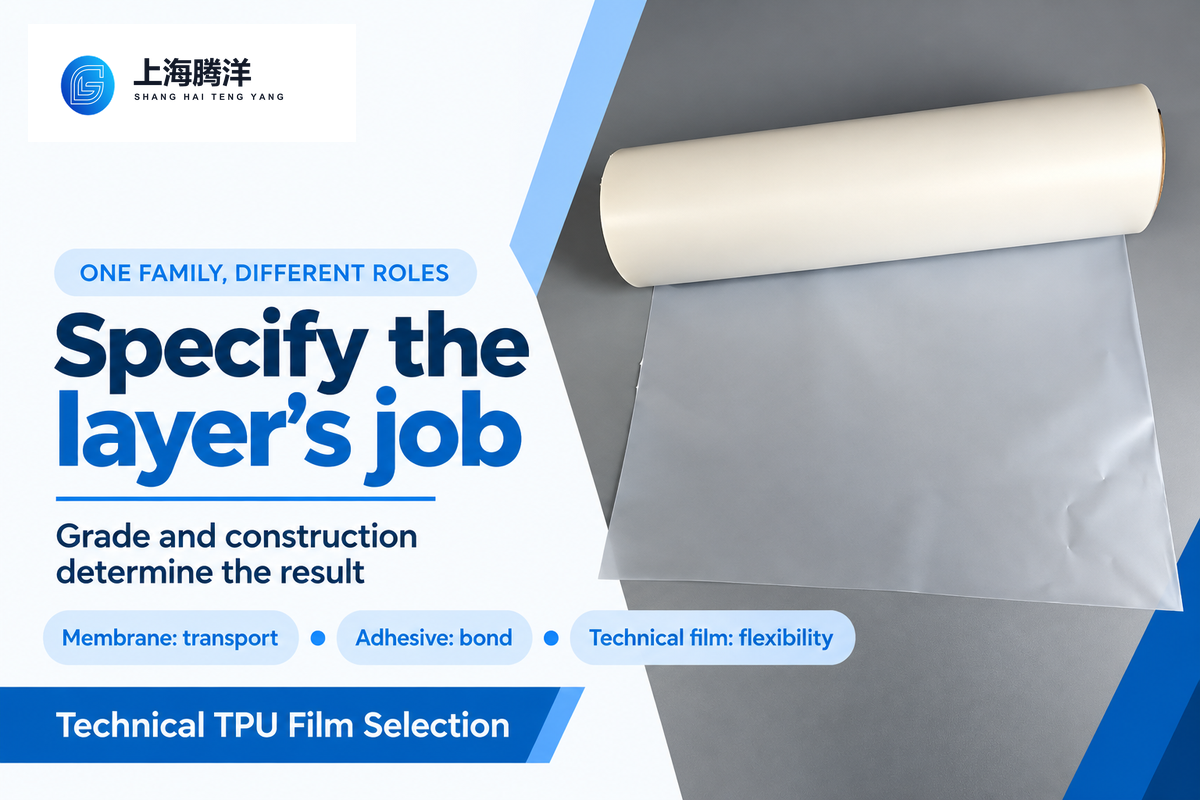 Membrane, adhesive and technical TPU layers have different jobs; client film photo.